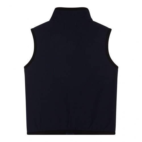 Navy Blue Logo Patch Shell Gilet