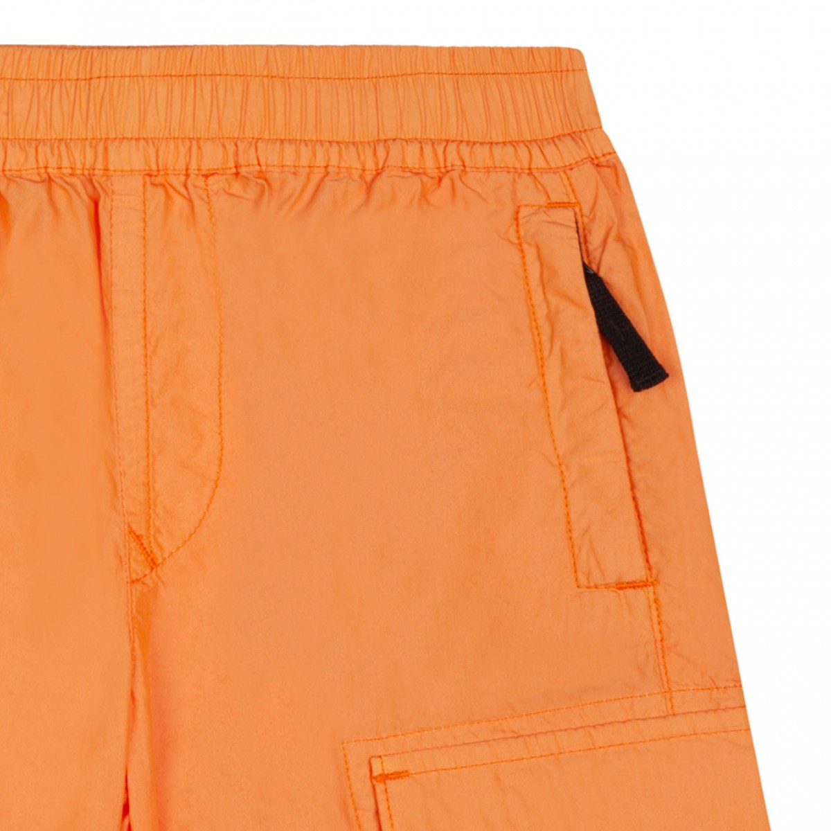 Orange Logo Patch Cargo Shorts