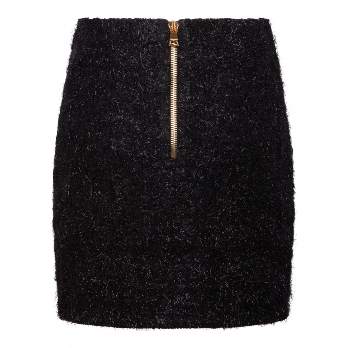 Black Tweed Mini Skirt