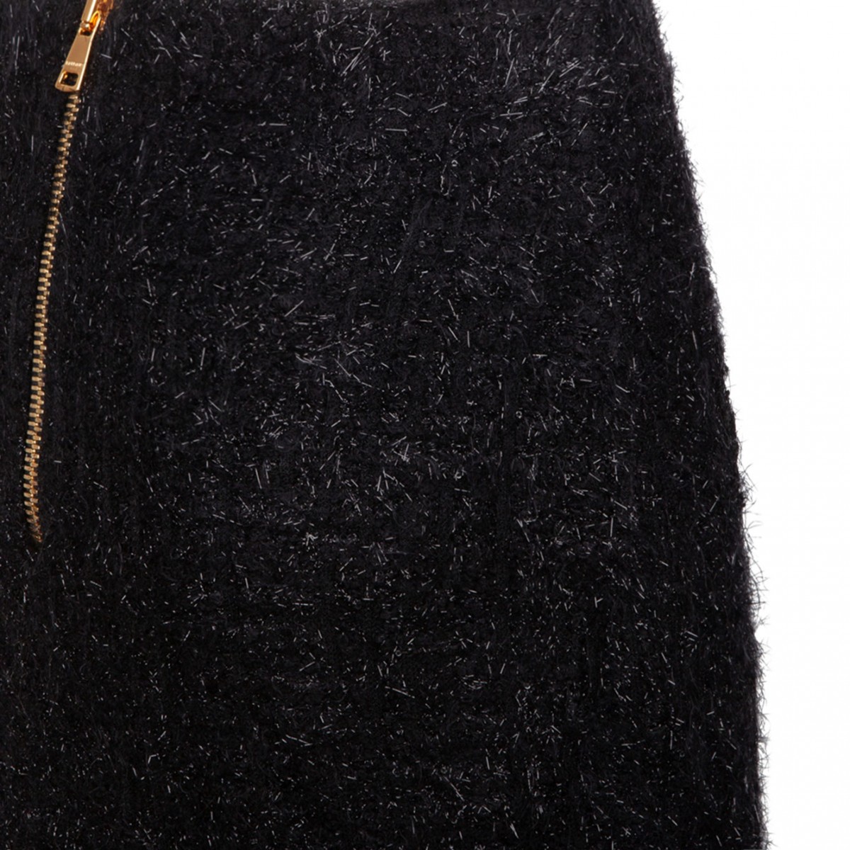 Black Tweed Mini Skirt