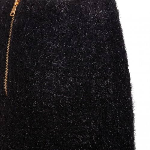 Black Tweed Mini Skirt