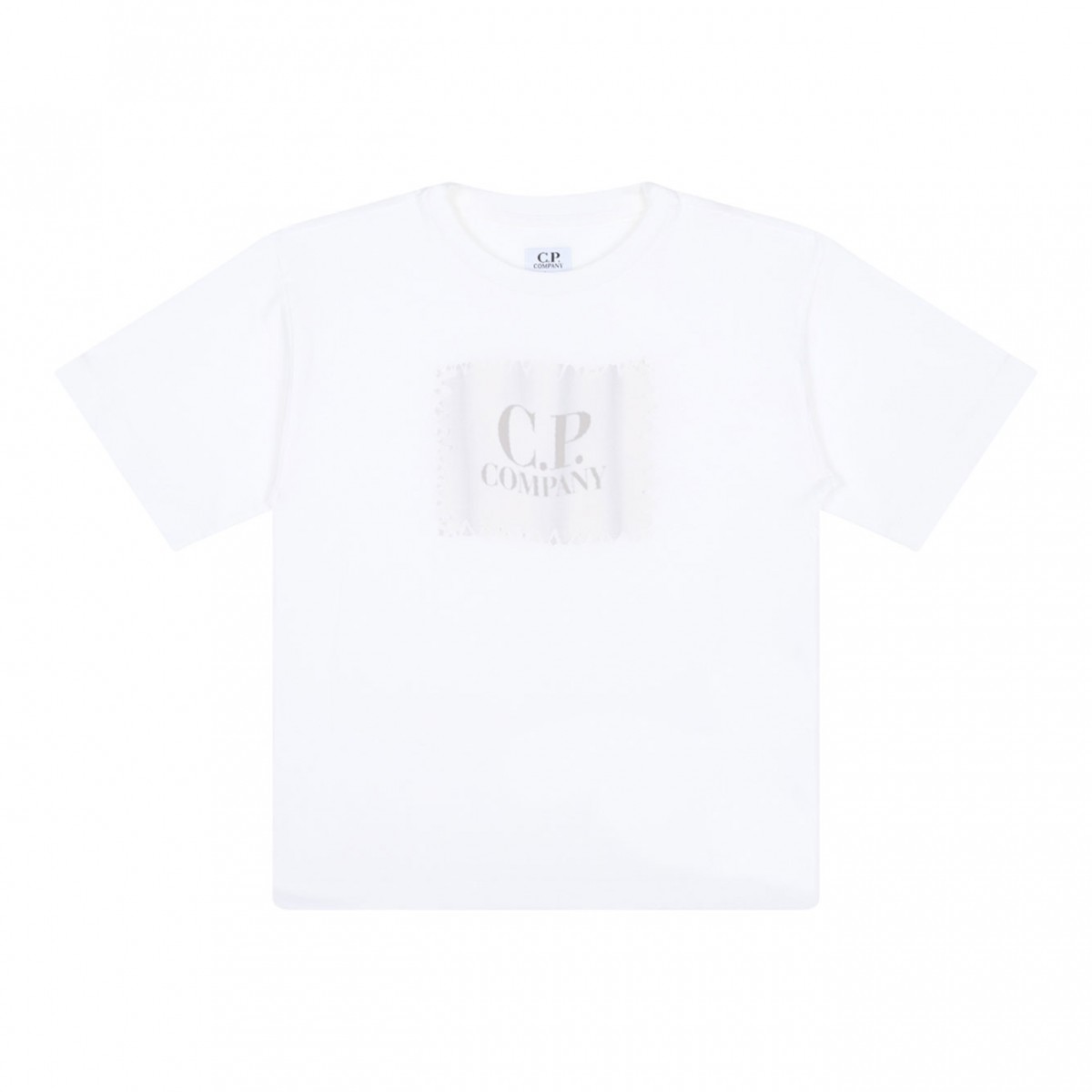 White Logo Print T-Shirt