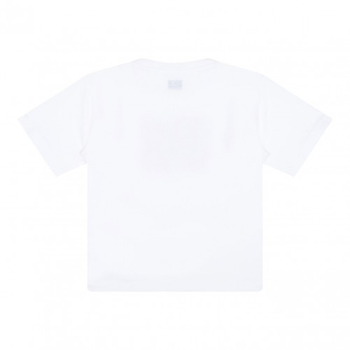 White Logo Print T-Shirt