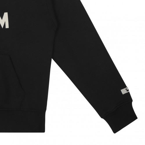 Black Logo Print Hoodie