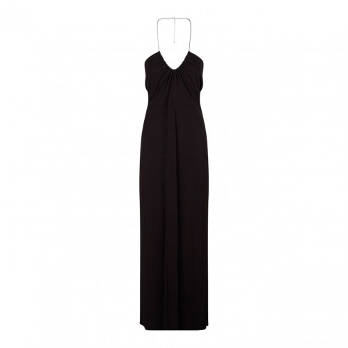 Michael Kors Black Ruched Halter neck Dress