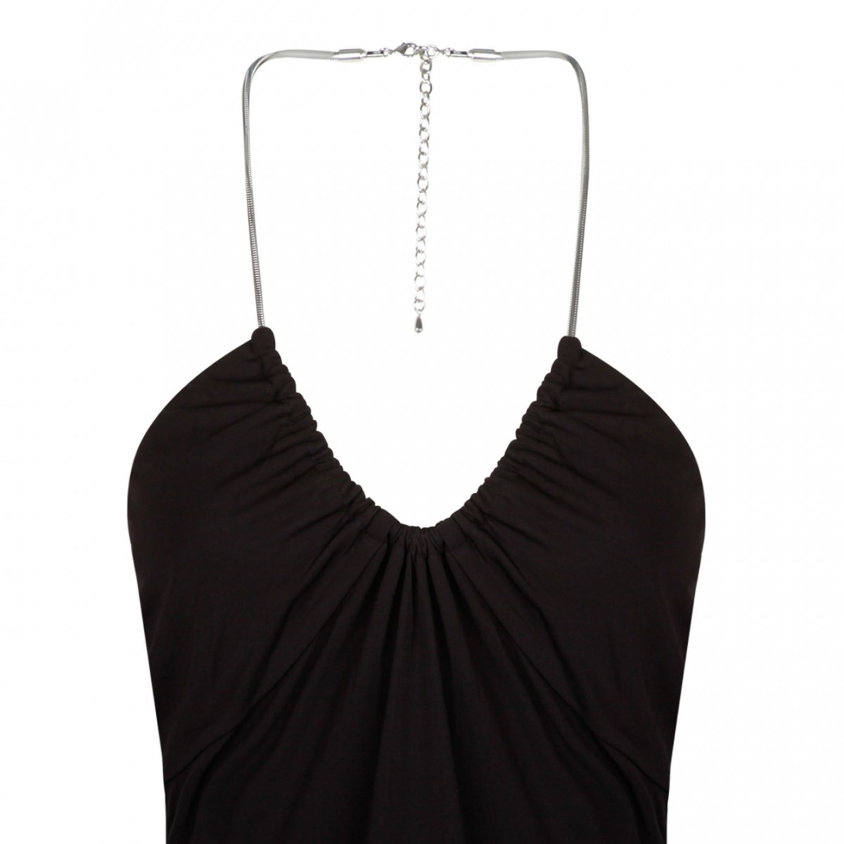 Michael Kors Black Ruched Halter neck Dress