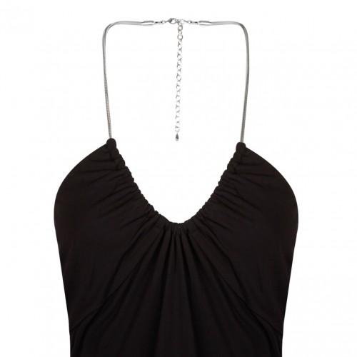 Michael Kors Black Ruched Halter neck Dress