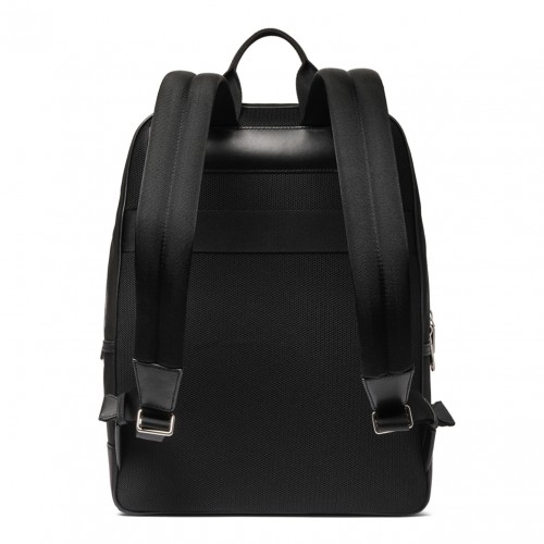 Black Logo Print Backpack 2