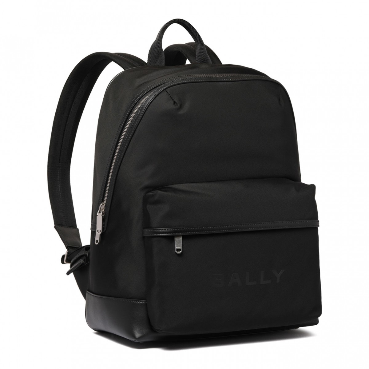 Black Logo Print Backpack