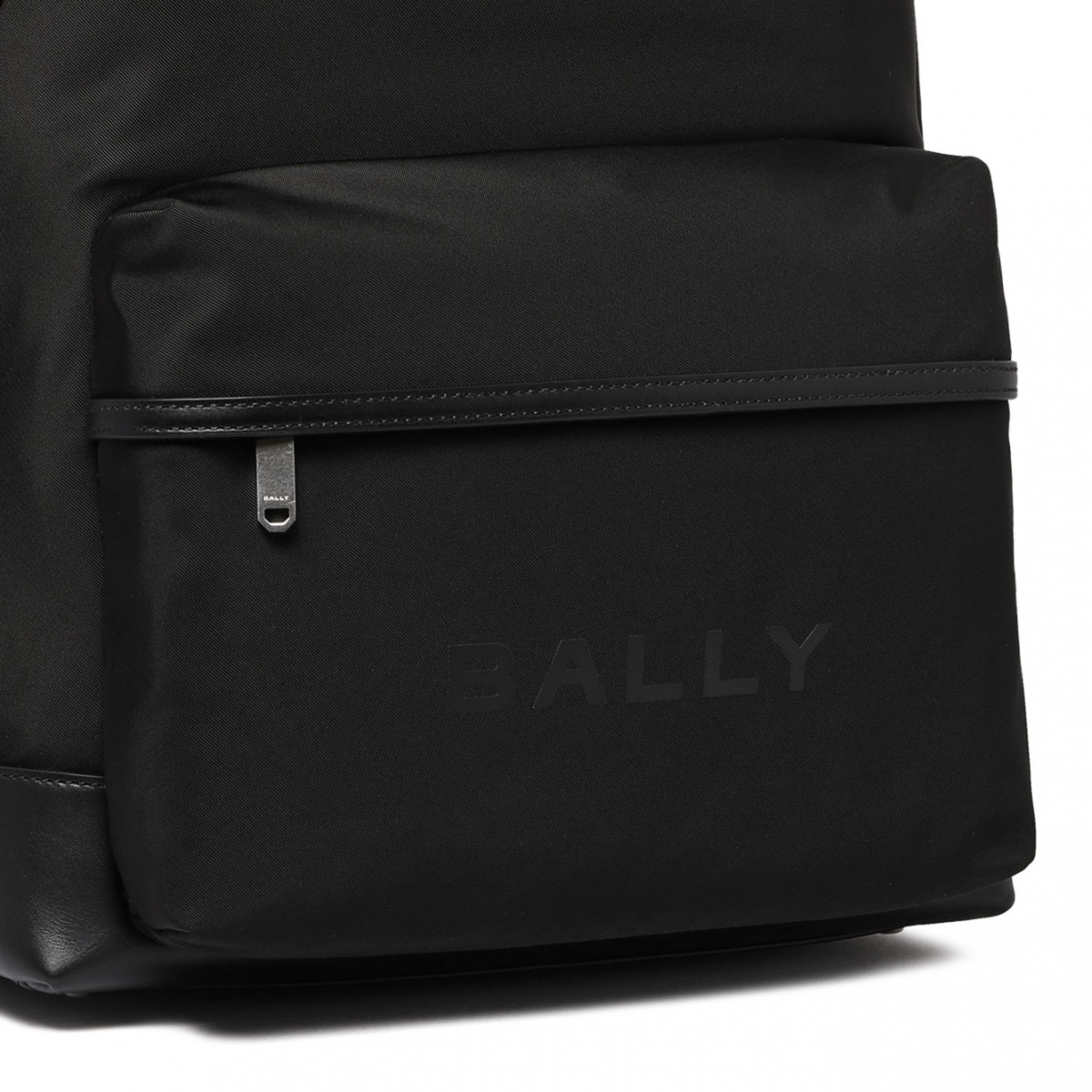 Black Logo Print Backpack