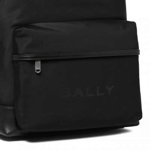 Black Logo Print Backpack