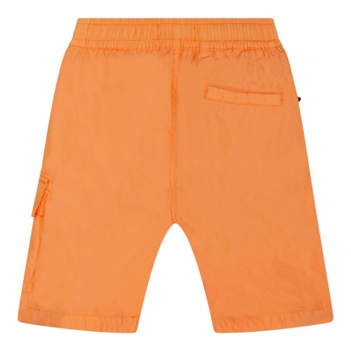Orange Logo Patch Cargo Shorts