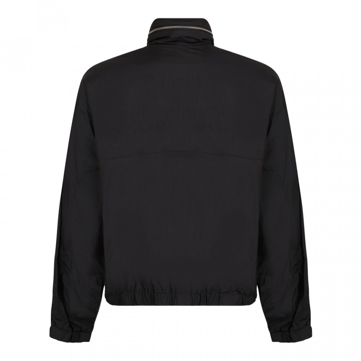 Black Logo Print Windbreaker