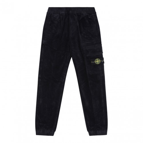 Navy Blue Compass Badge Track Pants