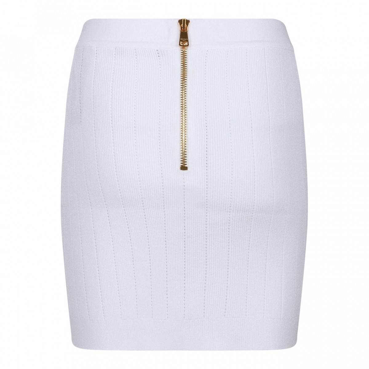 White High Waist Miniskirt