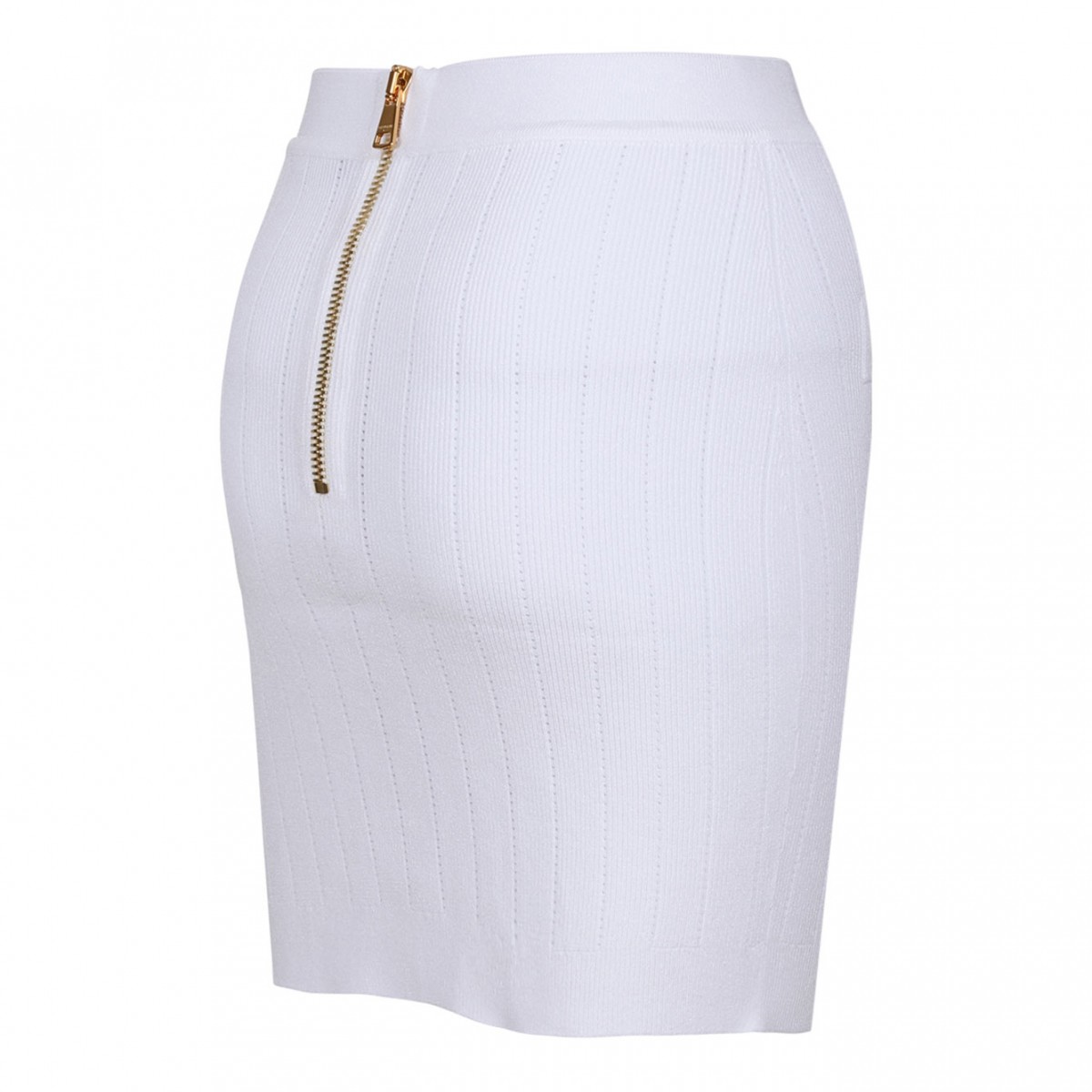 White High Waist Miniskirt