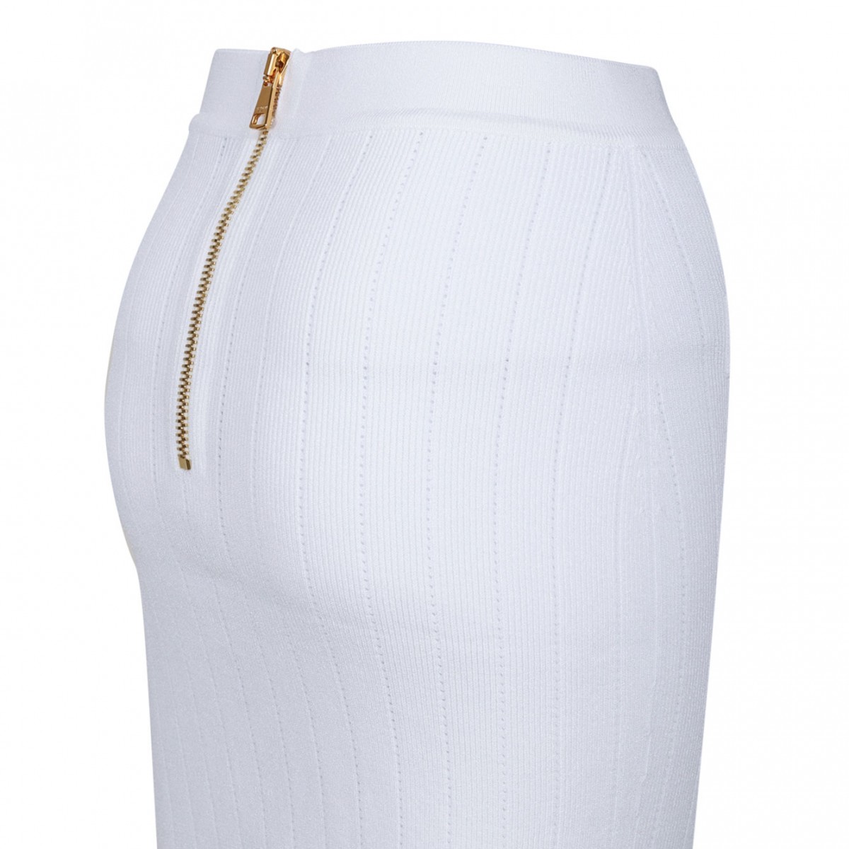 White High Waist Miniskirt