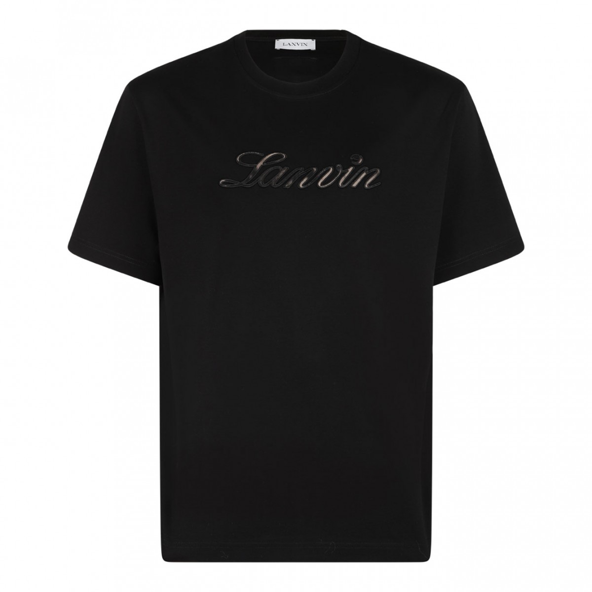 Black Logo Embroidered T-Shirt