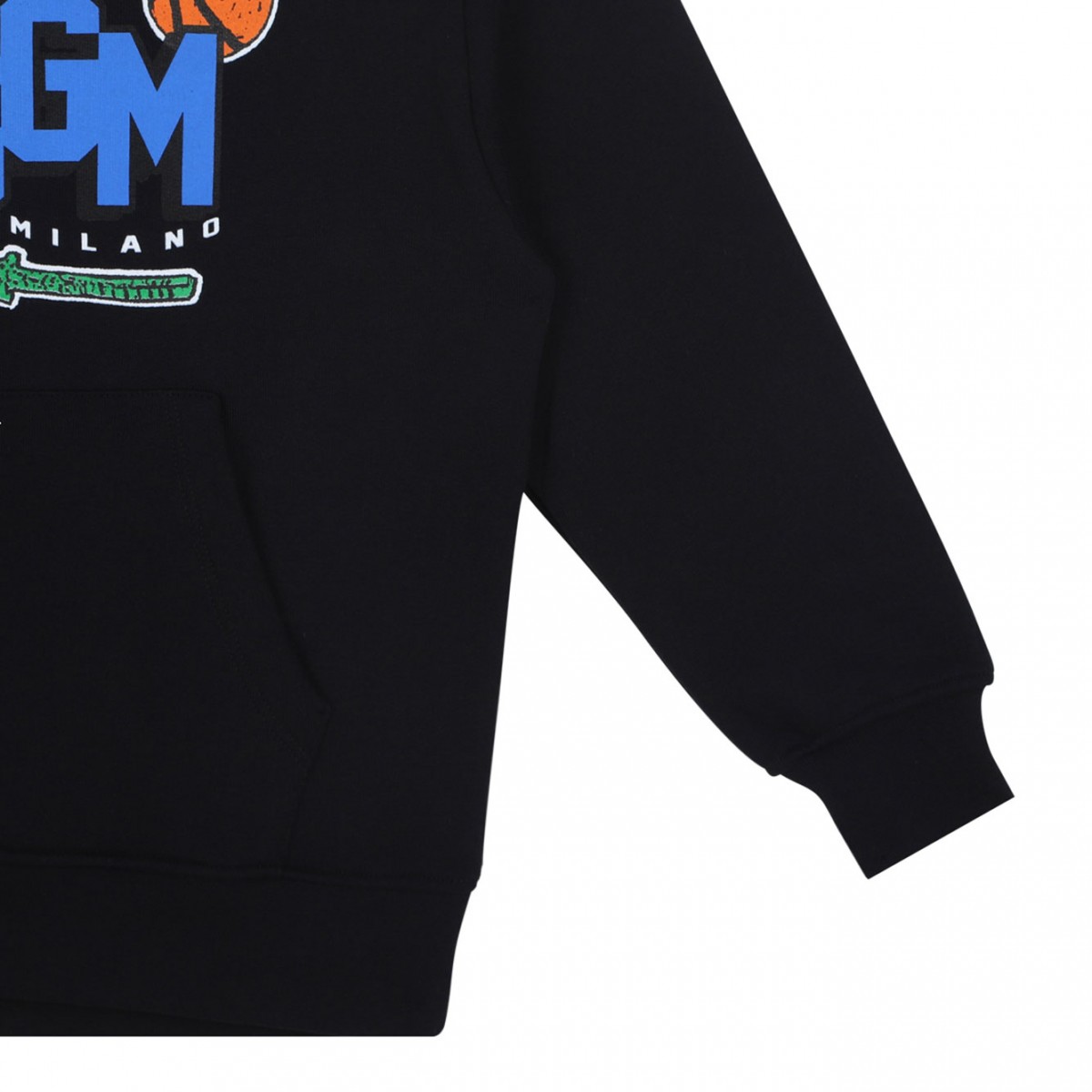 Black Logo Print Hoodie