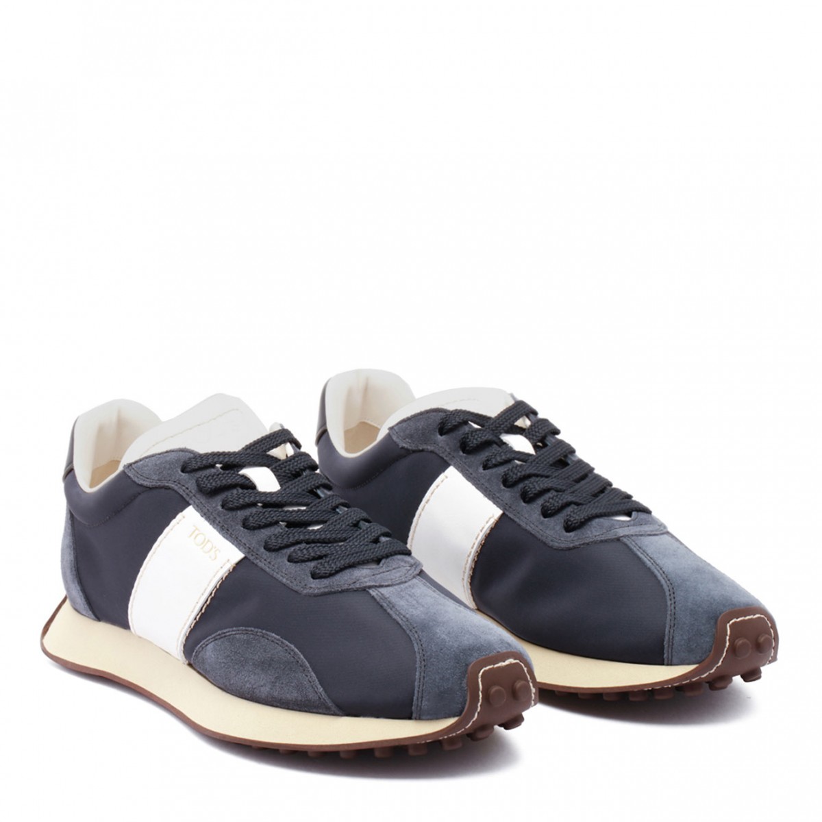 Midnight Blue and White T Vintage Sneakers