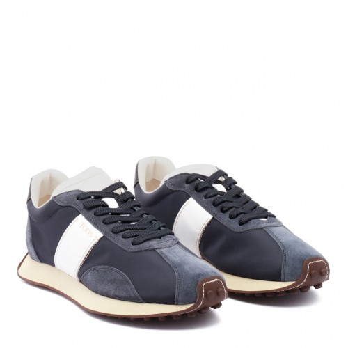 Midnight Blue and White T Vintage Sneakers