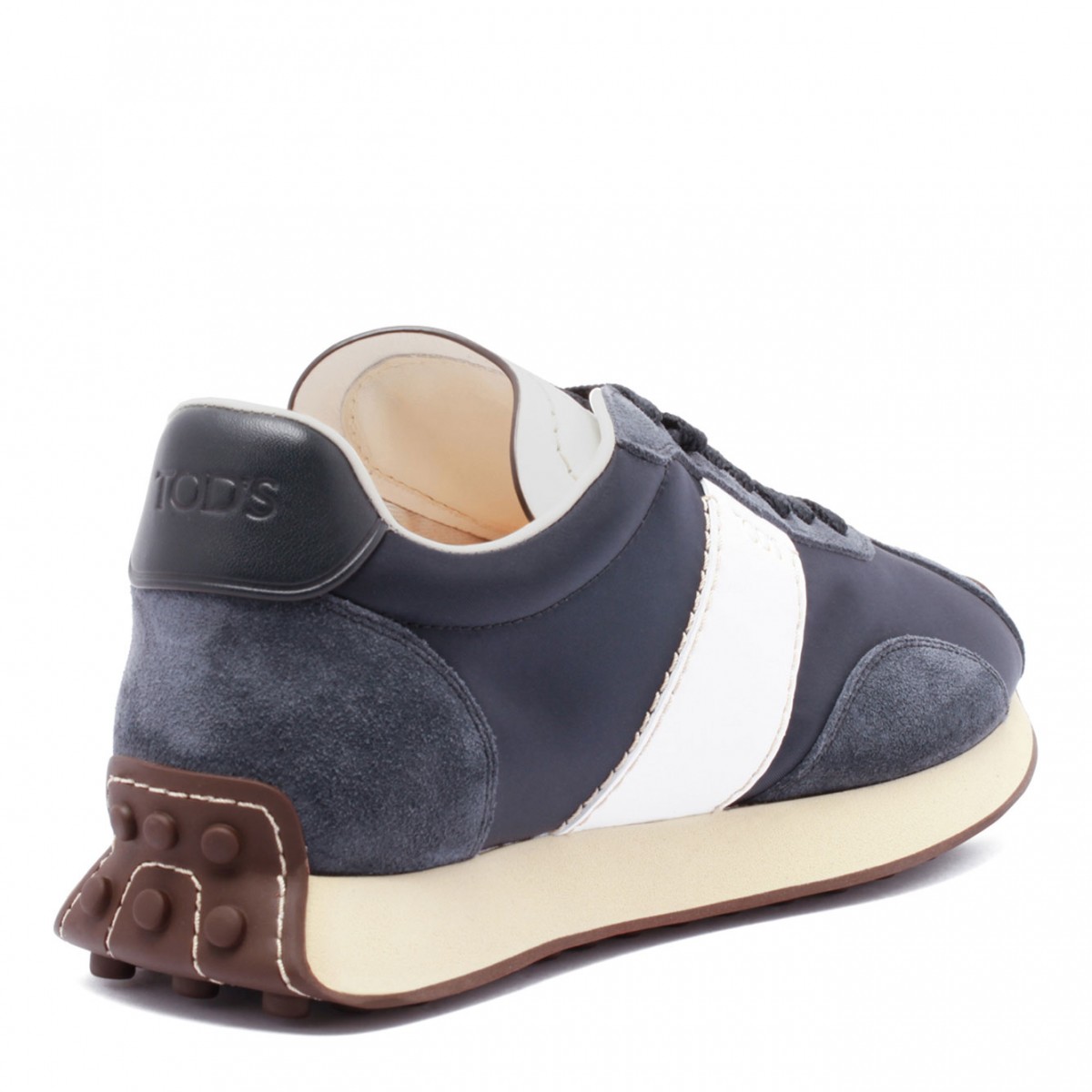 Midnight Blue and White T Vintage Sneakers