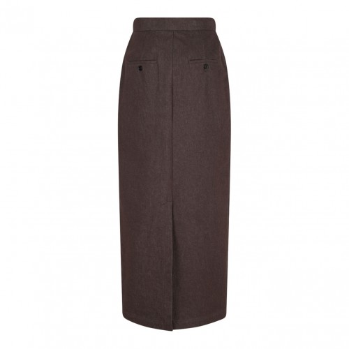 Brown Denim Effect Skirt 2