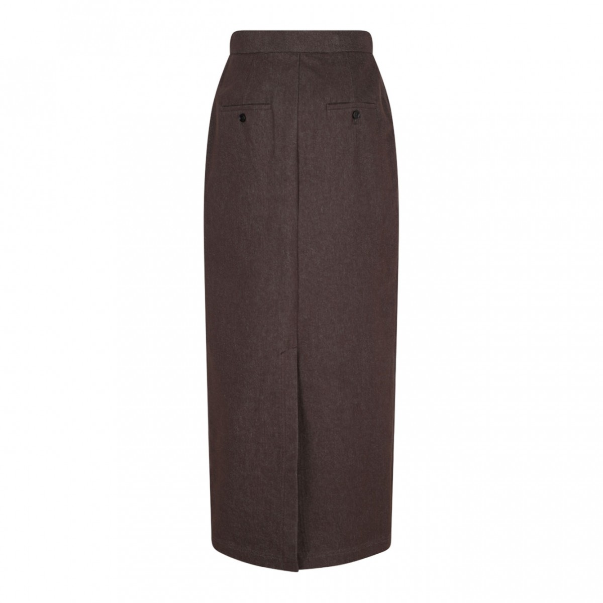 Brown Denim Effect Skirt