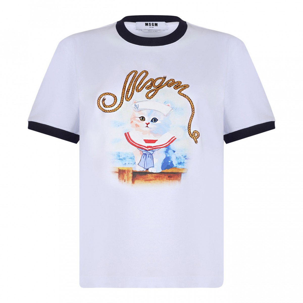 White Graphic Print T-Shirt