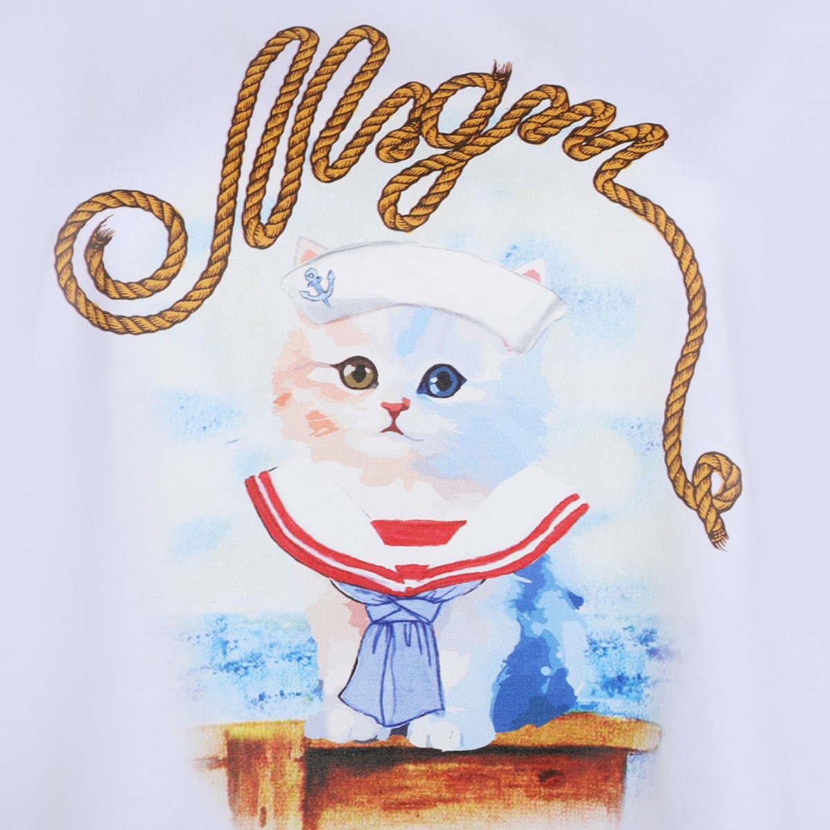 White Graphic Print T-Shirt