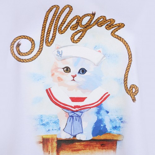 White Graphic Print T-Shirt