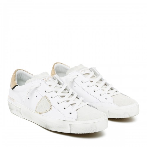 White and Gold Sneakers 2