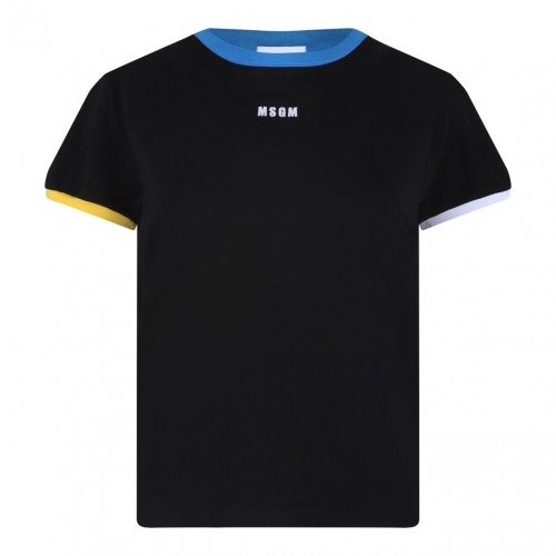 Black Logo Embroidered T-Shirt