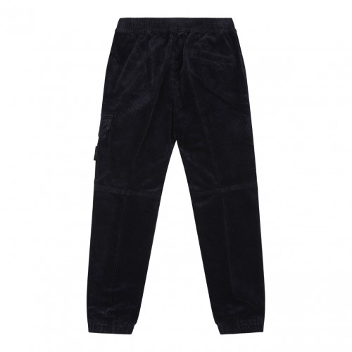 Navy Blue Compass Badge Track Pants 2
