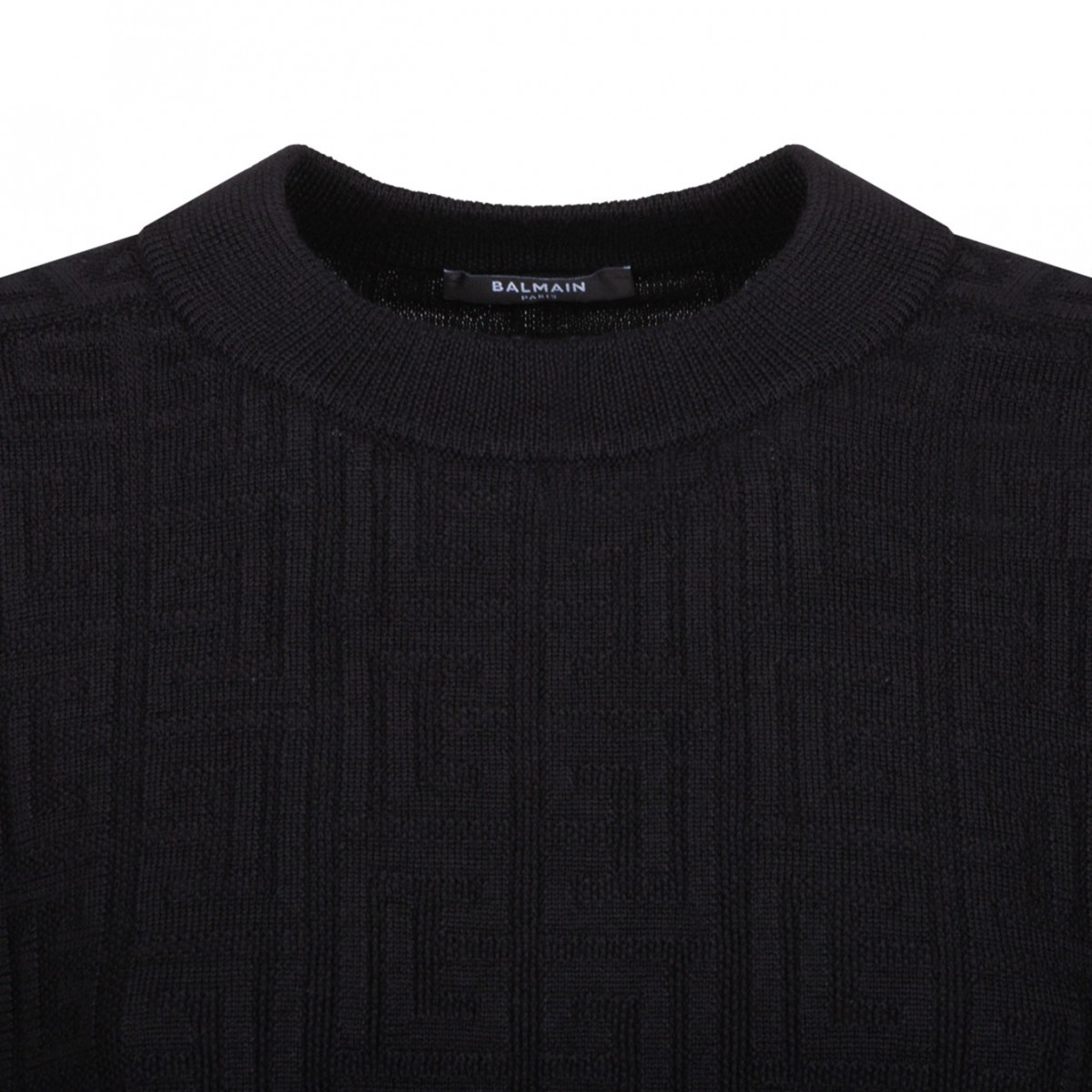 Black Patterned Jacquard Jumper