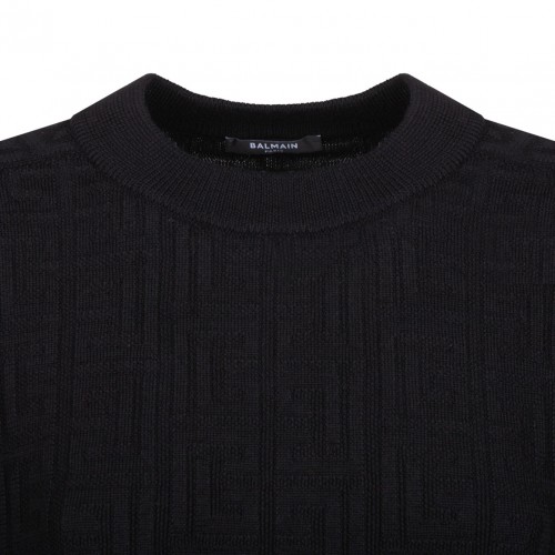 Black Patterned Jacquard Jumper