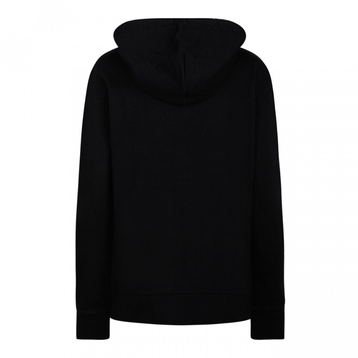 Black Logo Embroidered Hoodie