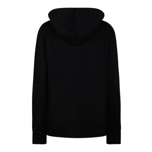 Black Logo Embroidered Hoodie