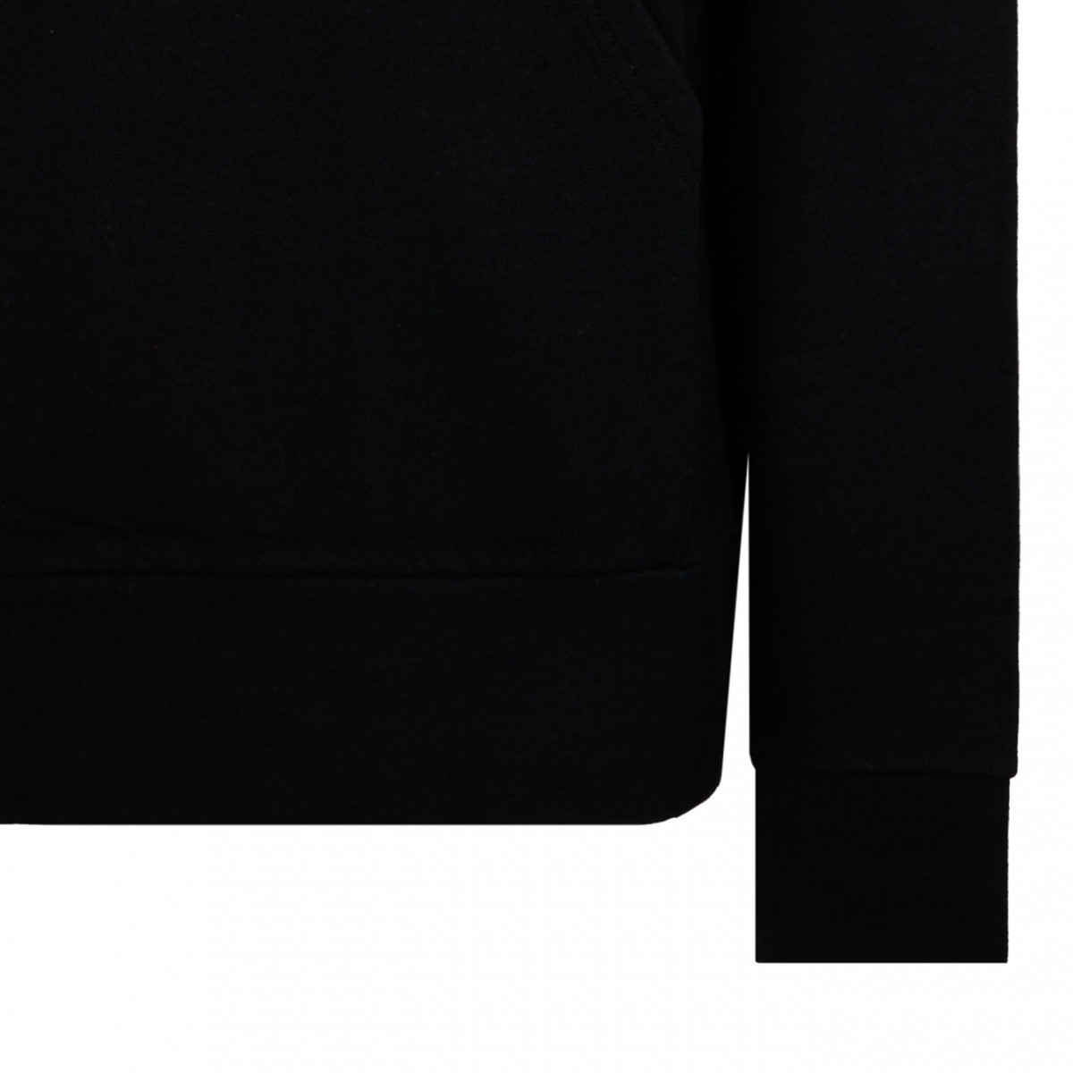 Black Logo Embroidered Hoodie