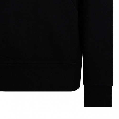 Black Logo Embroidered Hoodie