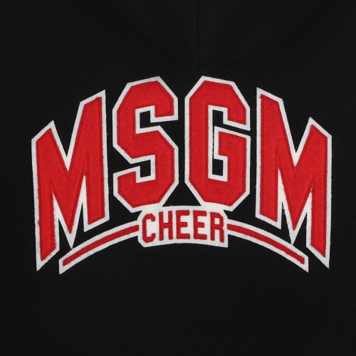 Black Logo Patch Hoodie