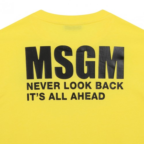 Yellow Logo Print T-Shirt