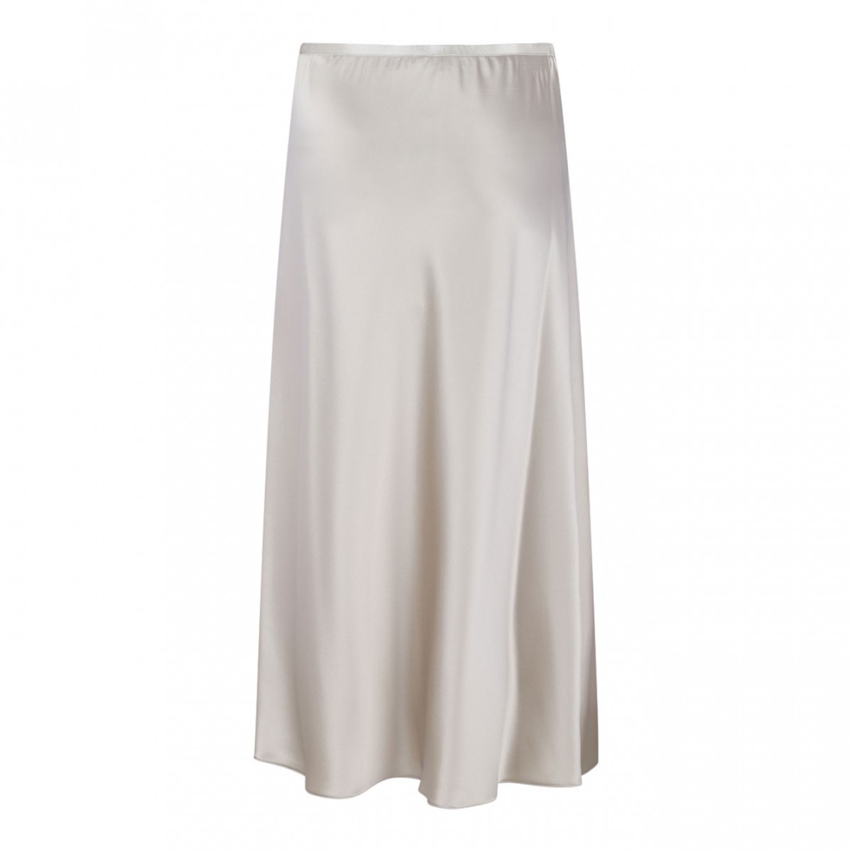Beige Carnet Midi Skirt