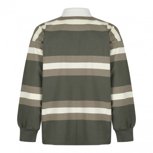 Stripe Pattern Polo Shirt 2