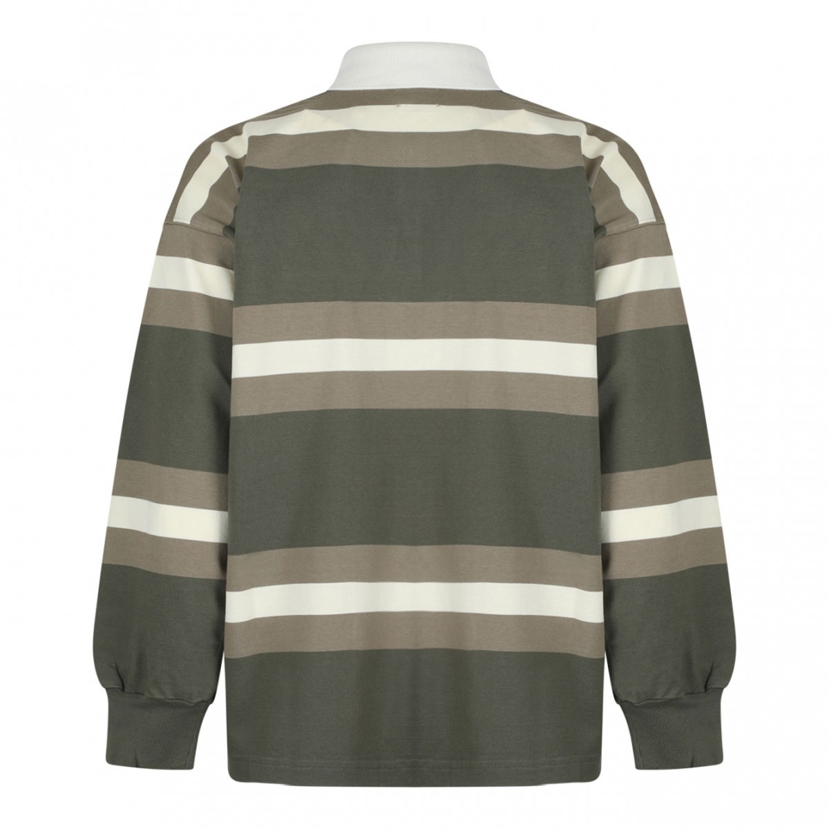 Stripe Pattern Polo Shirt