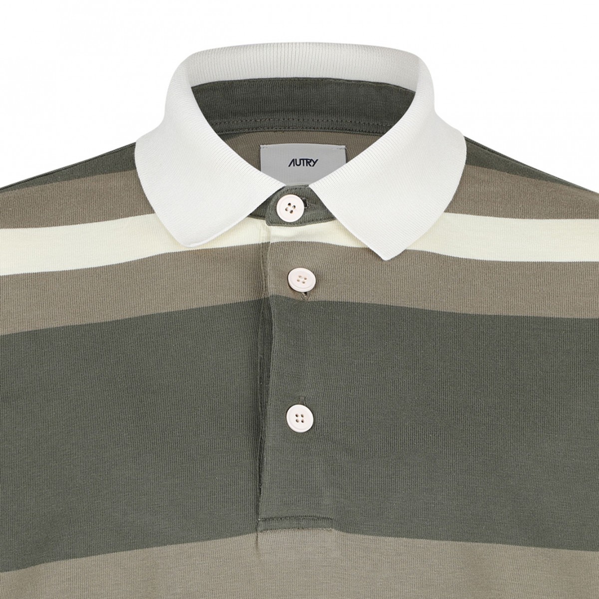 Stripe Pattern Polo Shirt