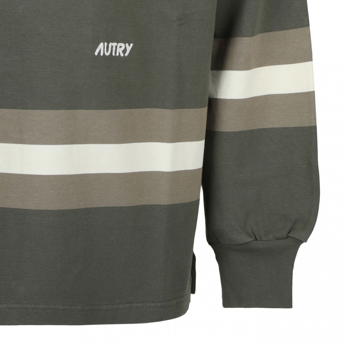 Stripe Pattern Polo Shirt