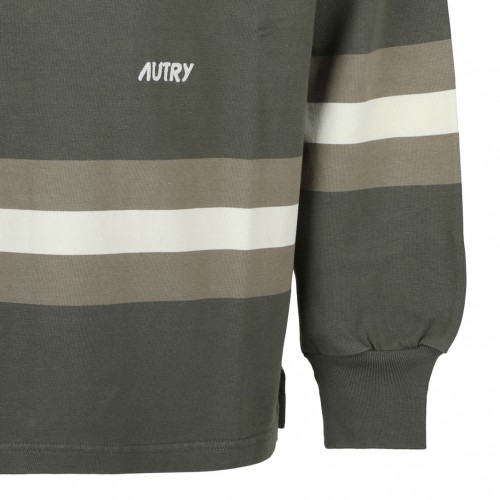 Stripe Pattern Polo Shirt