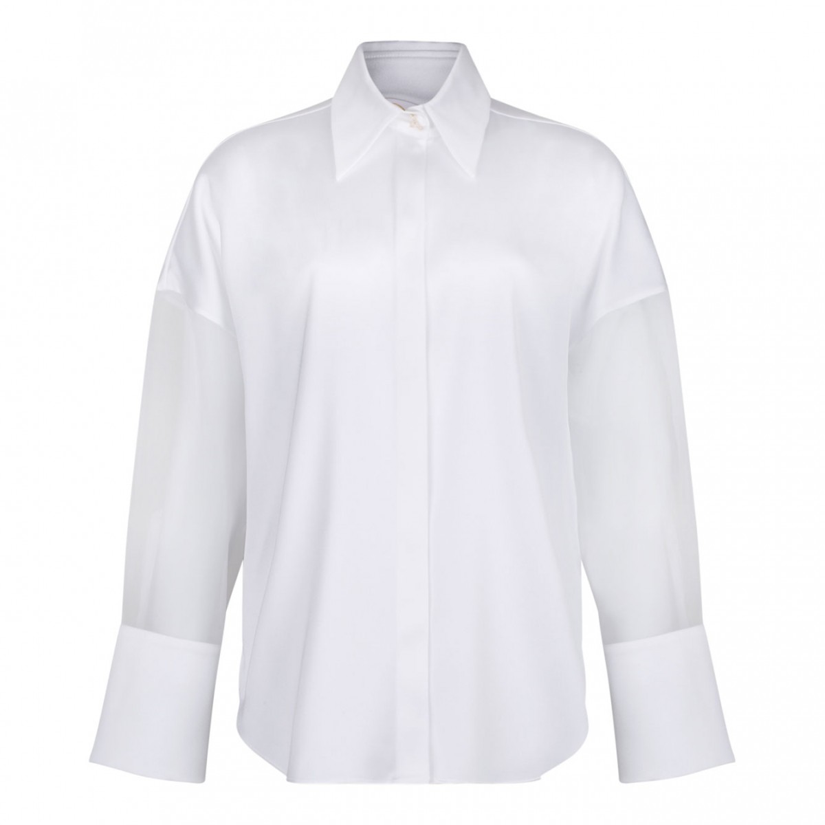 White Satin Shirt