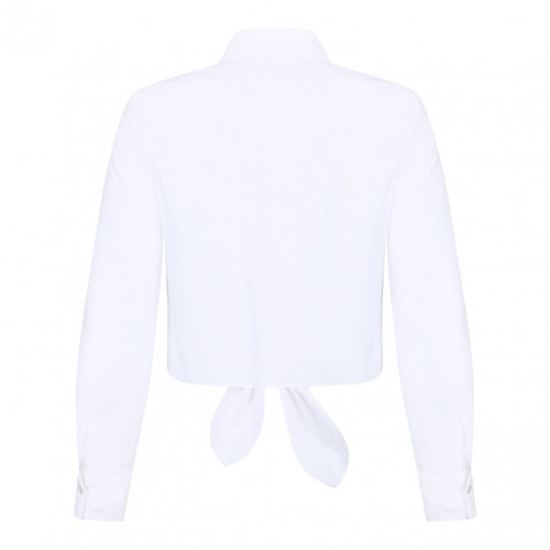 White Knot Detail Shirt 2